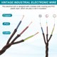 thumbnail image 4 of Uxcell 32.8Ft Cable Cubierto de Tela Trenzada, 18/3 Cable Eléctrico Cubierto de Tela, Negro, 4 of 7