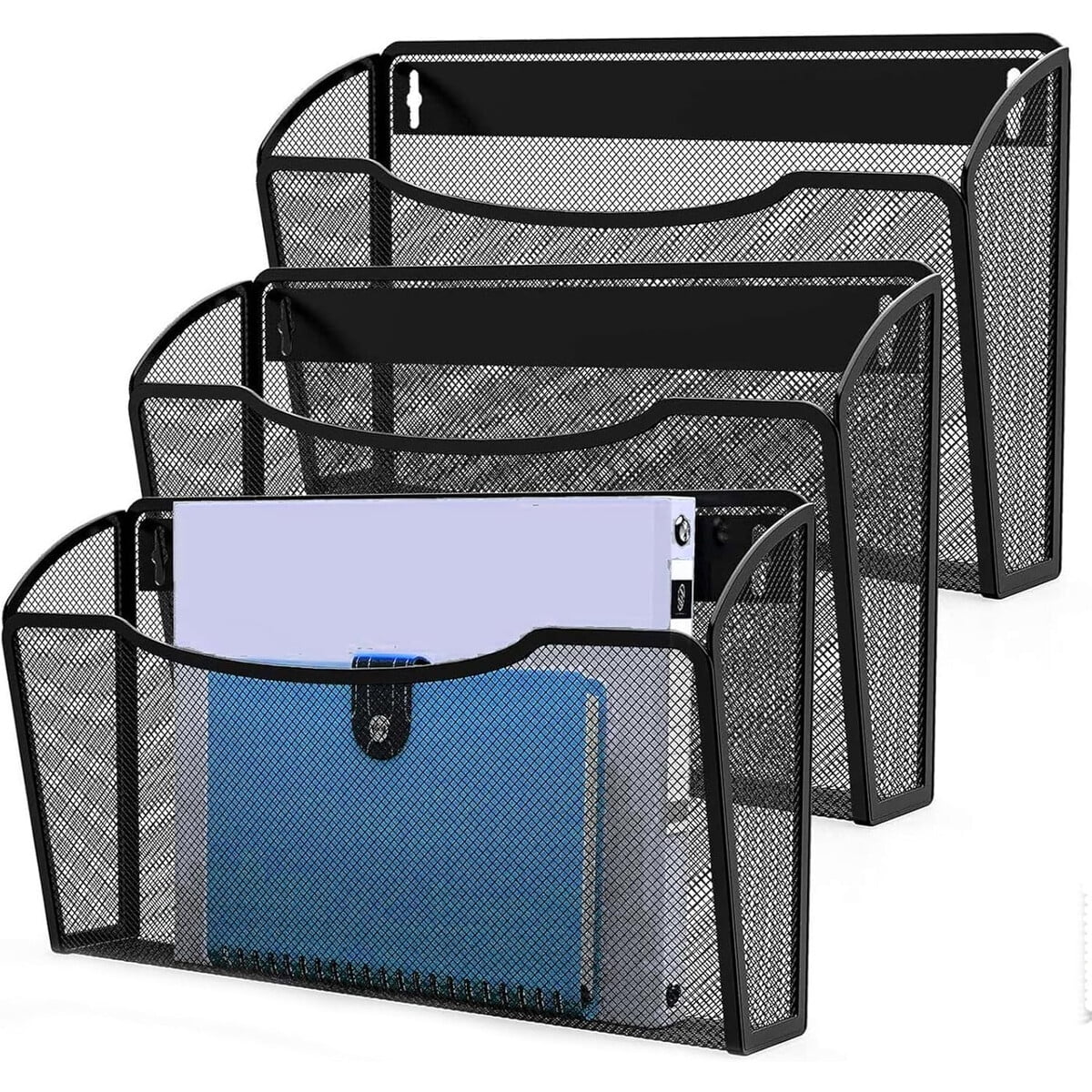 Organizador De Pared Mindepot 3 Unidades Hierro Carta