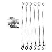 Genérica - 6 Cables Acero Recubierto 52Kg Multifunción 1 Metro X 4Mm