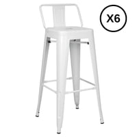 Moadchile - Pack 6 Taburete Tolix 66 Cm Blancas