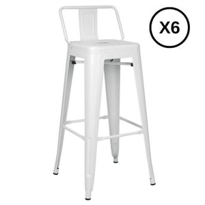 Moadchile - Pack 6 Taburete Tolix 77Cm Blancas