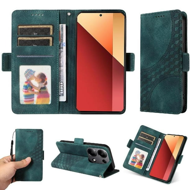 Carcasa FOXDOCK Xiaomi Poco M6 Pro 4G de cuero PU, diseño acolchado clásico, protección contra caídas y rayones
