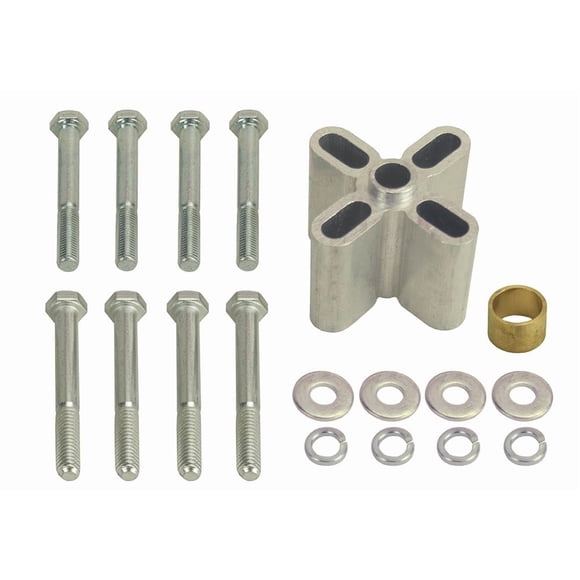Separador de ventilador por correa Derale 31515 de aluminio, 3,8 cm, plateado