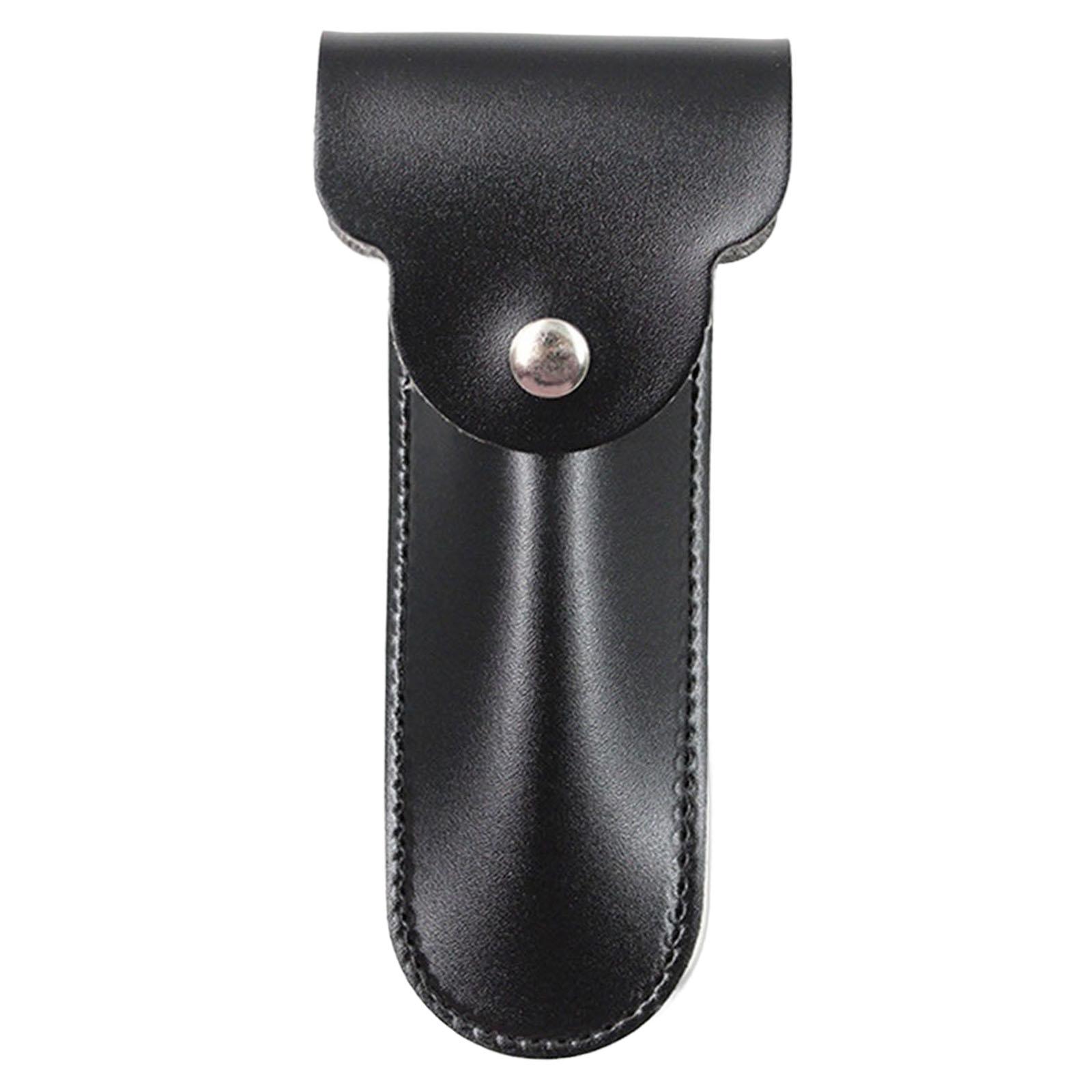 Magideal - Estuche De Maquinilla De Afeitar Para Hombre, Accesorios De Afeitado Para Afeitadora, Funda De Transporte Suave De Material Cuero Pu Portátil, Organizador De , Negro
