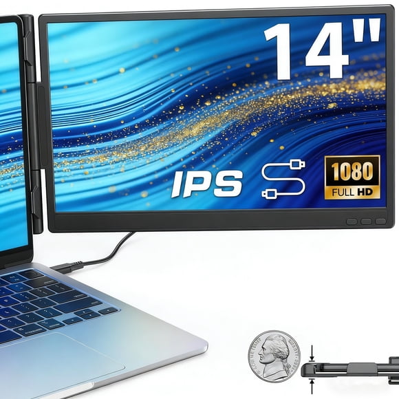 Monitor portátil APILDELLA de 14" FHD IPS con USB-C y HDMI