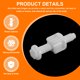 thumbnail image 4 of Uxcell 8 piezas de tornillos de bisagras para asiento de inodoro, tornillo de perno de bisagra de asiento de inodoro de plástico universal blanco, 4 of 6