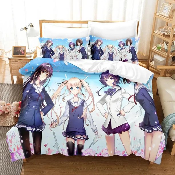 Anime Saekano How to Raise a Boring Girlfriend Bedding Set Boys Girls Duvet Cover Pillowcase Bed Kids Adult