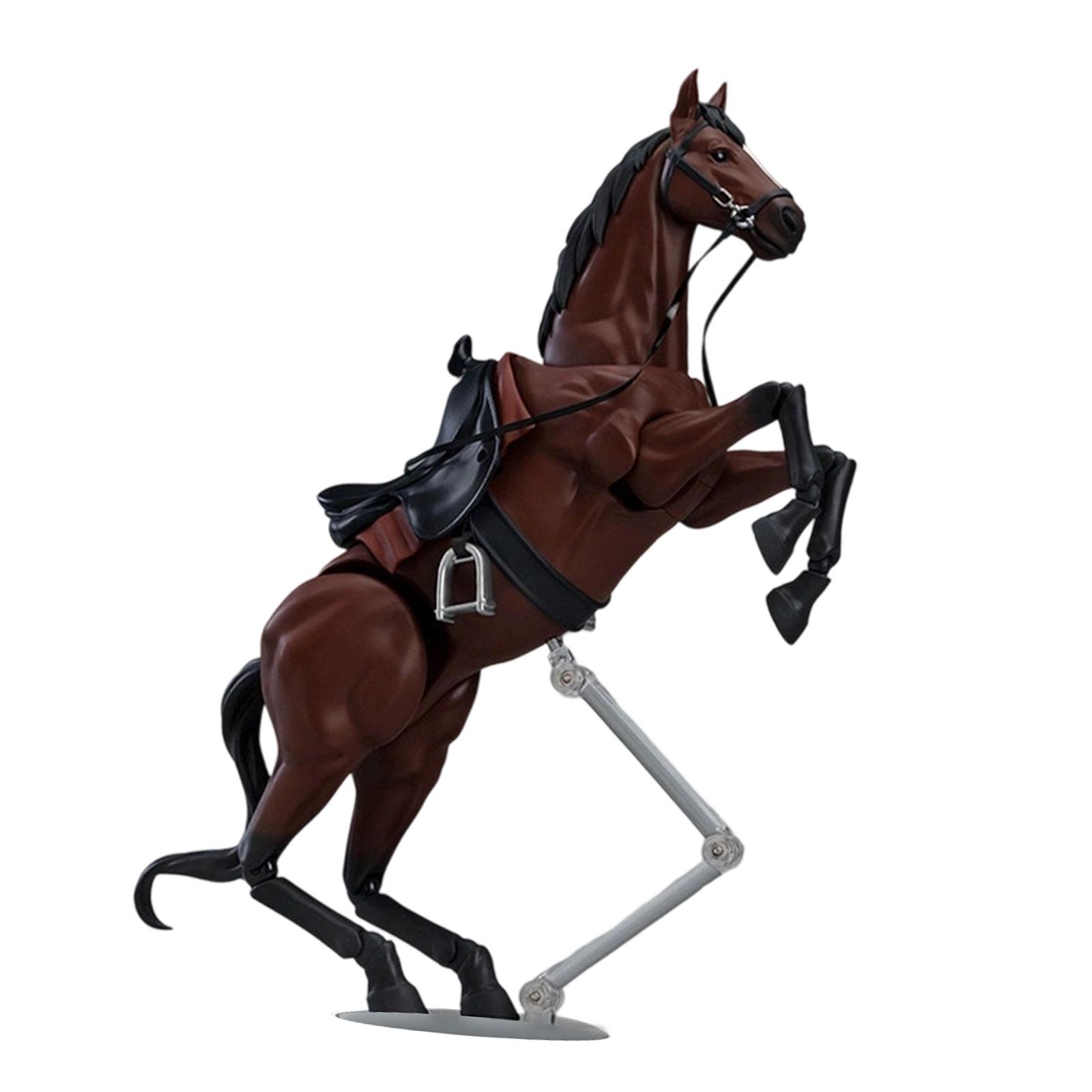 Magideal - Figura De Caballo, Modelo De Juguete Animal, Modelo De Decoración Del Hogar, Colección De Adornos, Figura De Caballo, Mesa De Arena, Diseño De Diorama Marrón
