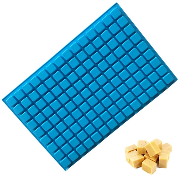 Molde de silicona cuadrado mini de 126 cavidades para bombones, gomitas, trufas, pralinés y caramelos.
