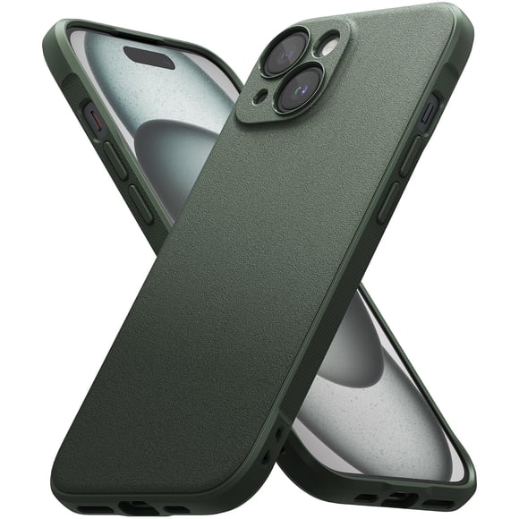 Funda para teléfono Ringke Onyx Feels Good para iPhone 15 Plus, color verde oscuro