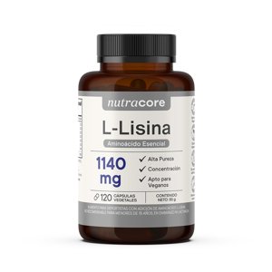 L-Lisina 1140Mg - 120 Cápsulas Vegetales | Nutracore