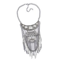Magideal - Collar Llamativo, Cadena De Suéter, Gargantilla Bohemia, Colgante, Joyería Étnica Tribal, Borla Larga Para Mujeres Y Niñas.