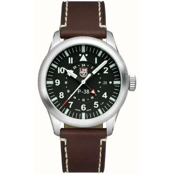 Reloj P-38 Lightning Pilot Gmt, Dos Husos Horarios, Para Hombre - Modelo 9521