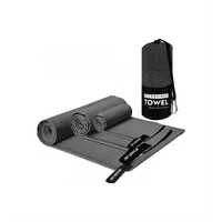 Genérico - Toalla Baño Viaje De Microfibra De Secado Rápido, 3 Pcs Color Negro