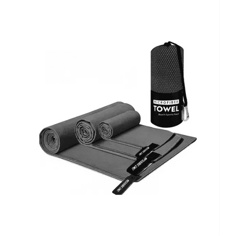 Genérico - Toalla Baño Viaje De Microfibra De Secado Rápido, 3 Pcs Color Negro
