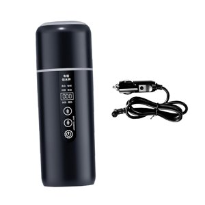 Bothyi - Hervidor Eléctrico De Viaje, Calentador De Café Para Viajes, Para Uso Familiar, En Coche, Al Aire Libre Y Para Trabajar, Color Negro.