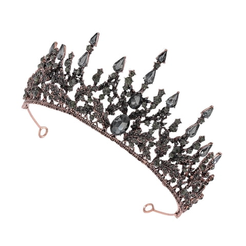 Ioensy - Novia Tiaras Coronas Boda Accesorios Para El Cabello Para Cosplay Party Prom Grey