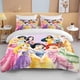 thumbnail image 1 of Princess Printed Bedding Set Cartoon Anime Microfiber Bed Set Pillowcase Adult Bed Cover Bedroom Bed Set Duvet Bed Sheets, 1 of 5