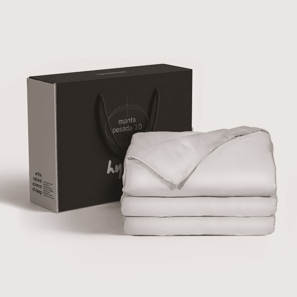 Manta Pesada 3.0 + Funda Algodón Lavado | 2 Plazas | 7 Kg | Beige | Hypnos
