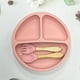 thumbnail image 1 of Baby Suction Plate With Self-Feeding Spoon Fork - BPA Free Infant Newborn Utensil Set For Self-Training, Suction Plates For Babies Toddlers, Dishwasher Microwave Safe, 1 of 5