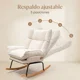 thumbnail image 5 of Sillon Mecedor Silla Mecedora Sitial Reclinable Tela Suave Blanco, 5 of 8
