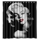 thumbnail image 1 of Cortina de ducha de Marilyn Monroe, juego de cortina de baño con ganchos, tamaño 60 x 72 pulgadas, 1 of 3