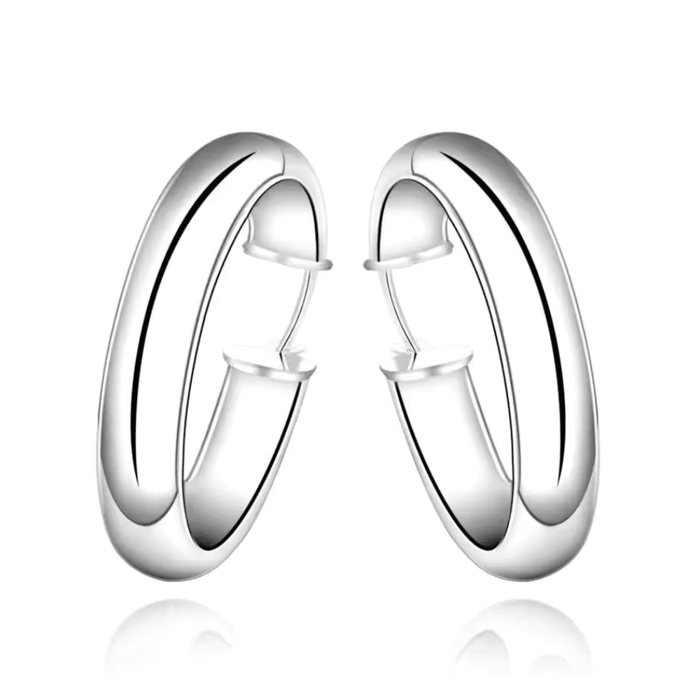 Fershop - Aros Plata Argolla Ovalo 35 Mm