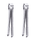 thumbnail image 1 of Pinzas para hielo de acero inoxidable para cubos de hielo Pinzas para servir cubitos de hielo con dientes, 1 of 5