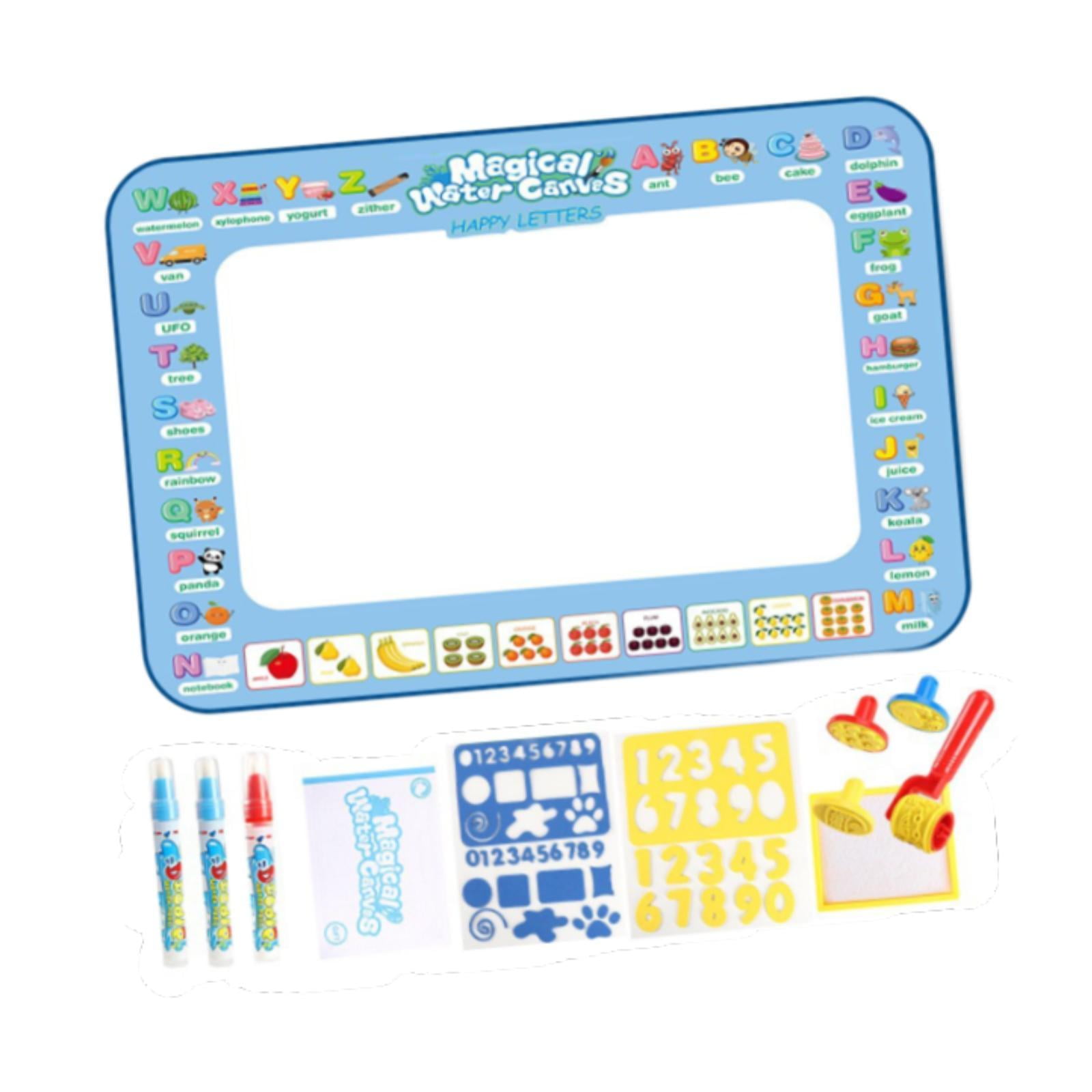 Magideal - Tapete Para Dibujar Con Agua, Pintura, Escritura, Acuarela, Tablero De Dibujo, Bolígrafos De Acuarela, Tapete Para Pintar Al Agua, Para Jardín De Infa Alfabeto De Frutas
