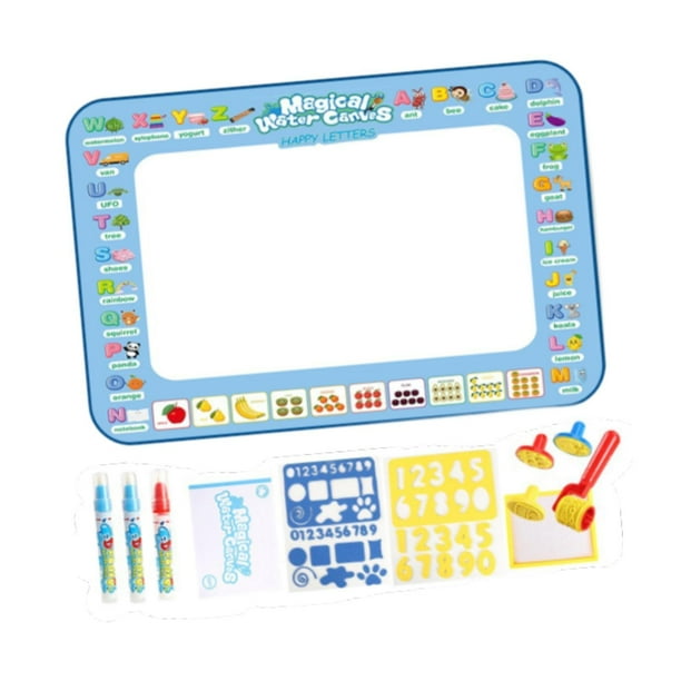 Tapete para dibujar con agua, pintura, escritura, acuarela, tablero de dibujo, bolígrafos de acuarela, tapete para pintar al agua, para jardín de infa Alfabeto de frutas