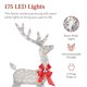 thumbnail image 4 of Set de renos Best Choice Products 122 cm, 175 LED, plateado, 4 of 7