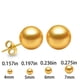 thumbnail image 2 of 18K Gold Plated Round Ball Earrings - A Stylish Accessory for Men & Women!, 2 of 4