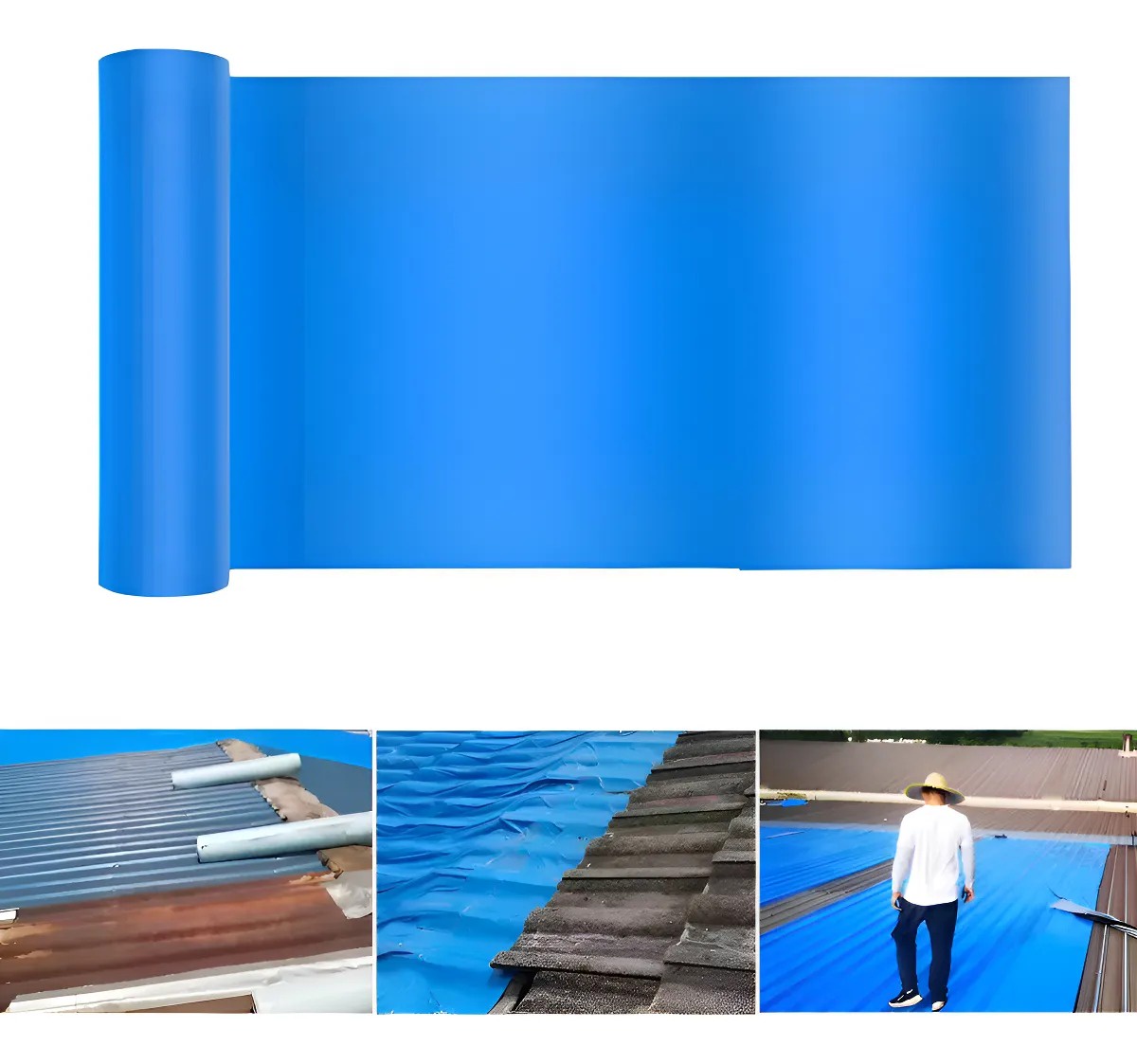 Genérica - 10Mts Cinta Sellador Adhesivo Techo Gotera Impermeable 30Cm X 10M Cinta Impermeable Para Techos De Fábrica