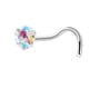 thumbnail image 1 of Xiao Hua Anillo de Nariz Plateado en Espiral Agujas de Perforación -10 Piezas, Hipoalergénico Masculino y Femenino Uñas de Nariz Pulidas, Accesorios Diarios para el Cuerpo, Coloridos Diamantes de, 1 of 2
