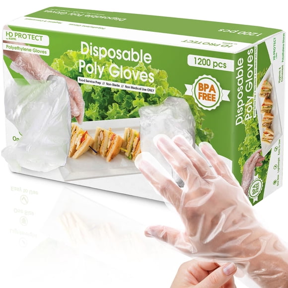 Guantes Desechables De Plástico 1200 Unidades Sin Bpa Ni Látex