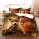 thumbnail image 1 of Fox Pattern Duvet Cover Set Queen Bedding Sets for Boy Girl Animal Theme Fox Gifts Polyester Comforter Cover King Twin Full Size, 1 of 5