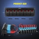 thumbnail image 2 of Panel de interruptores basculantes Nilight de 8 posiciones 12V/24V de aluminio, 2 of 8