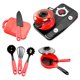 thumbnail image 5 of Juego De Cocina Portátil Para Ni?os, Juegos De Juguetes, Ollas, Sartenes Para Regalo De Cumplea?os, Ni?os Peque?os, Rojo Y Negro, 5 of 5