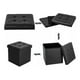 thumbnail image 3 of Puff Silla Baul Ecocuero Organizador Plegable 38x38cm Negro, 3 of 3