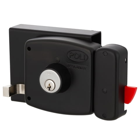 Cerradura Sobreponer Poli Bandera Con Caja Reja