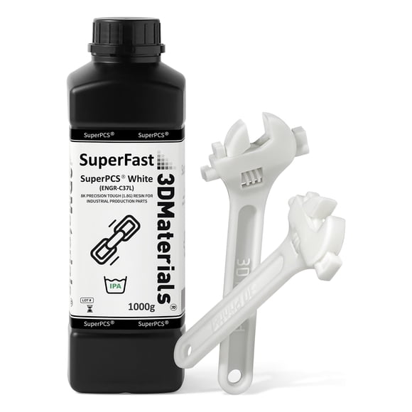 Resina para Impresora 3D 3DMaterials 1000 g Blanca 1,8 GPa