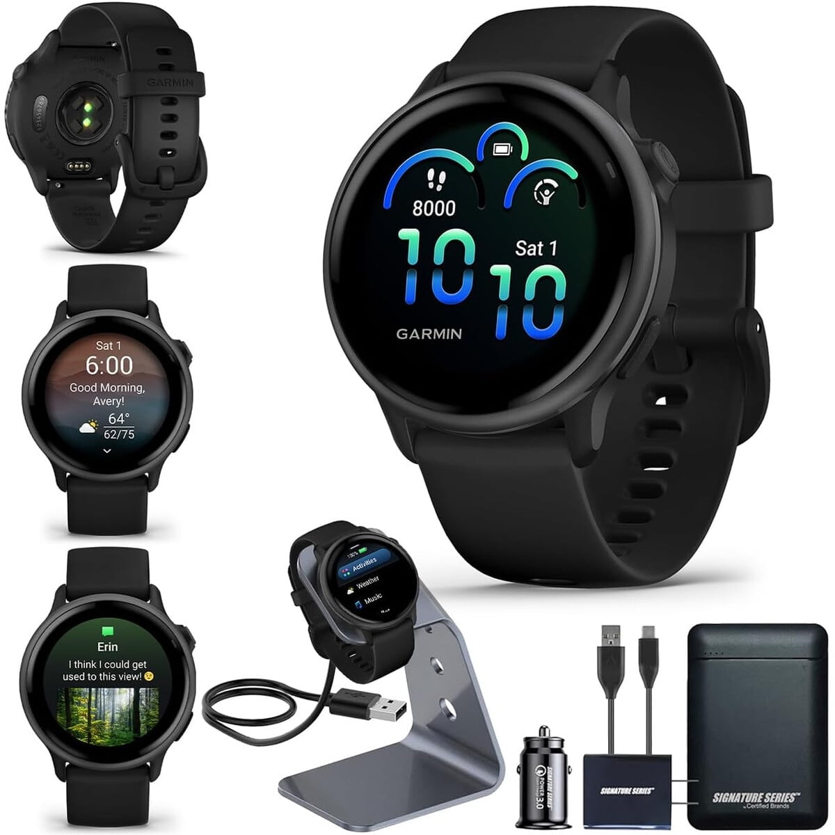 Smartwatch Garmin Vivoactive 6 Gps Amoled 8gb Negro Bundle