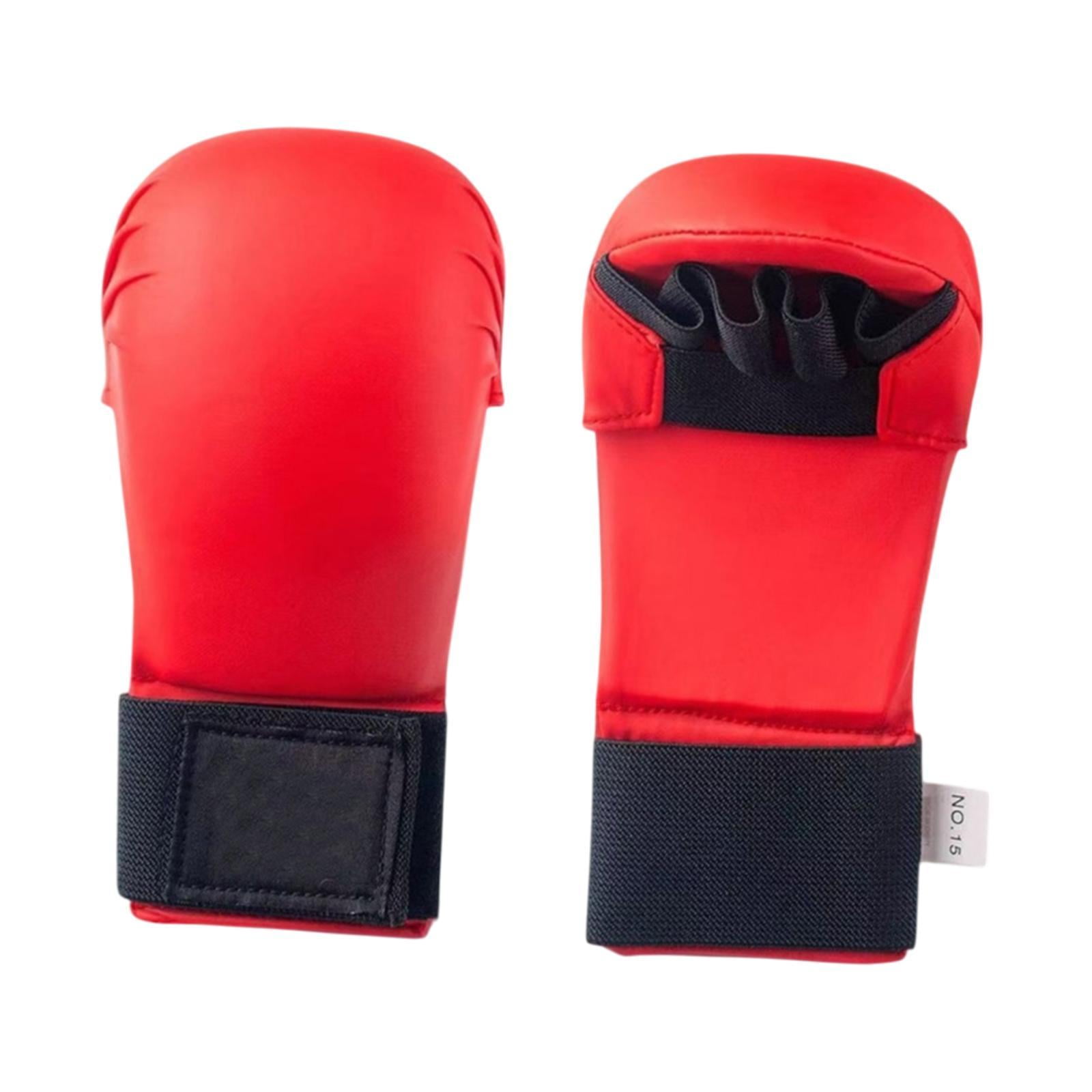 Magideal - Guantes De Boxeo Guantes De Guantes Profesionales, Guantes De Entrenamiento De Práctica Guantes De Kickboxing Para Sanda Sparring Karate Fighting Pad Xl Rojo