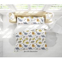 Milsleep - 3D De Dibujos Animados De Animales Dinasours Patrón Funda De Edredón Juego De Ropa De Cama Funda Nórdica