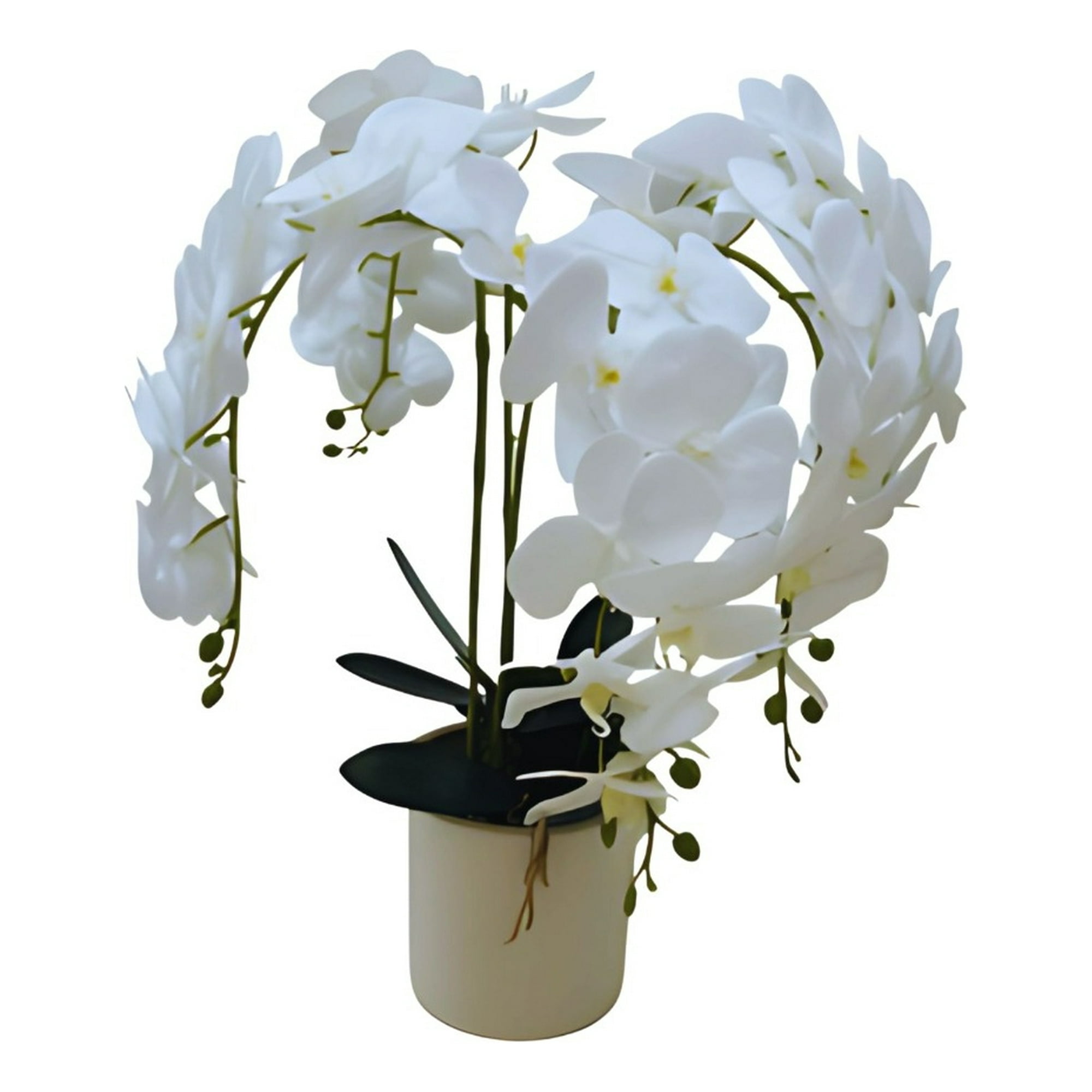Genérico - Planta Artificial Decorativa Orquídea Blanca Realista Jhn