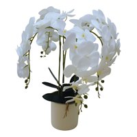 Genérico - Planta Artificial Decorativa Orquídea Blanca Realista Jhn