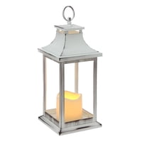 Vgo - Fanal Plástico Con Vela Led Fn1330 Blc