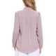 thumbnail image 3 of INSPIRE CHIC Top con volantes para mujer con cuello alto, ribete plisado, manga larga abullonada y botones en blusas vintage M Gris Rosa, 3 of 6
