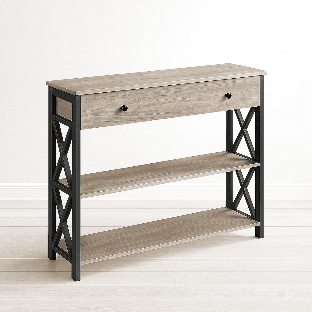 Klik Muebles - Arrimo Con Cajón Y 2 Estantes De Almacenaje