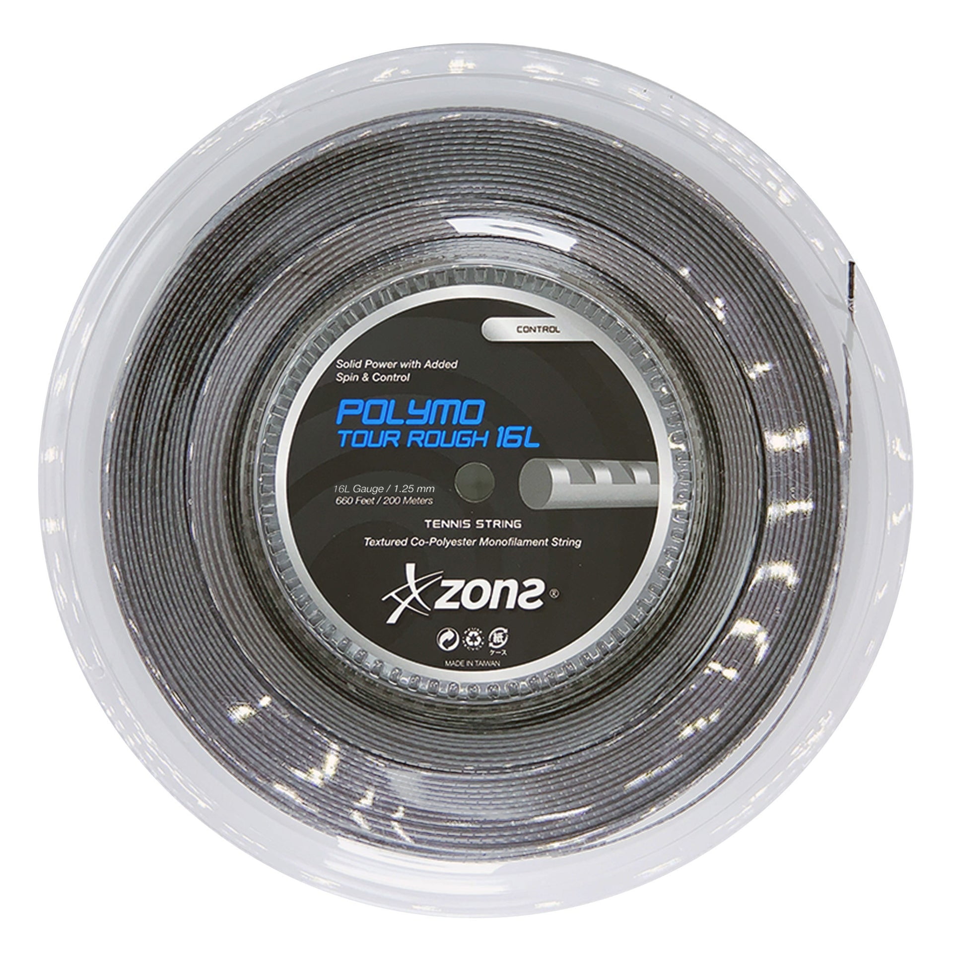 Rollo Cuerda Tenis Zons Polymo Tour Rough 1.25 / 16l Plata